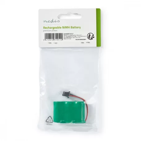 Ni-MH Akkumulátor | 3.6 V DC | Újratölthető | 600 mAh | Előre töltött | 1-Polybag | N/A | 2-fázisú Telefon Csatlakozó | Zöld
