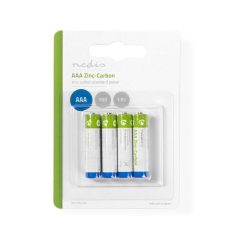   Cink-szén elem AAA | 1.5 V DC | Cink-Szén | 4 - Buborékfólia | R03 | Különféle eszközök | Kék / Zöld