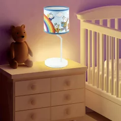   Home Kids BB AL01 asztali lámpa, Bogyó és Babóca, fém + műanyag test, vászon búra, E14, max. 25 W,