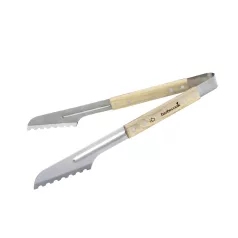   Barbecook BC-ACC-7070 luxus rozsdamentes acél fogó, gumifa nyél, 100% FSC, 40cm