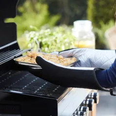   Barbecook BC-ACC-7099 hosszú pamut és alumínium grillkesztyű, fekete, 40cm