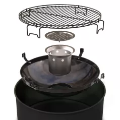   Barbecook BC-CHA-1020 Edson faszenes grillhordó, fekete, 47,5 átmérő