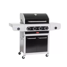   Barbecook BC-GAS-2024 Siesta 412 Black Edition gázgrill, tárolóval, oldalégővel, 132x56x120cm