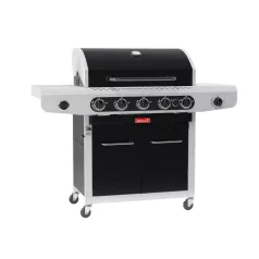   Barbecook BC-GAS-2031 Siesta 612 Black Edition gázgrill, tárolóval, oldalégővel, nyárs égőfejjel, 143x56x120cm