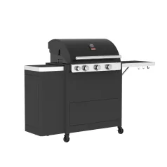   Barbecook BC-GAS-2037 Stella 3221 gázgrill, tárolóval, oldalégővel, gázpalack tárolóval, 174x59x119cm