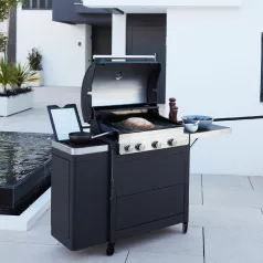   Barbecook BC-GAS-2037 Stella 3221 gázgrill, tárolóval, oldalégővel, gázpalack tárolóval, 174x59x119cm