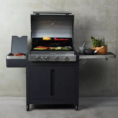 Barbecook BC-GAS-2038 Stella 4311 gázgrill, tárolóval, infravörös oldalégővel, 174x59x119cm