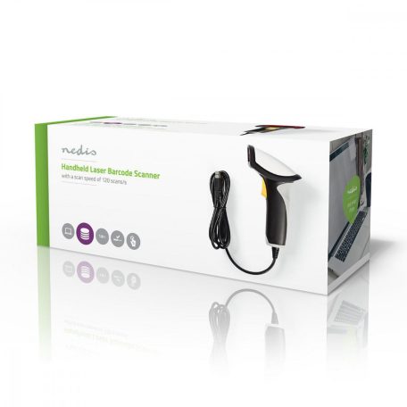 Vonalkódolvasó | Lézer | USB | 1D Lineáris | USB-áramellátású | USB 2.0