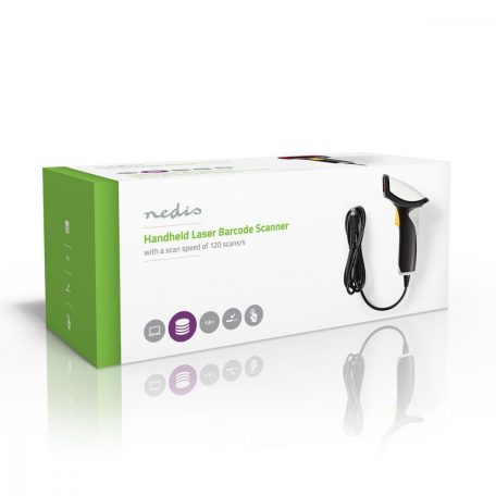 Vonalkódolvasó | Lézer | USB | 1D Lineáris | USB-áramellátású | USB 2.0