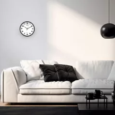   Btech BH-130 falióra, 25 cm átmérő, fekete számlap, fekete keret, műanyag