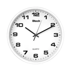   Btech BH-90 falióra, 20 cm átmérő, fehér számlap, fehér keret, műanyag