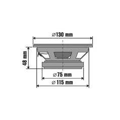   SAL BK 130 autóhangszóró pár, 130 mm, dupla kónusz, 2 x 50 Wmax, 4 Ohm, 50 - 19.000 Hz, 86 dB, PEI magas tölcsér, cellulóz mélyközép kónusz