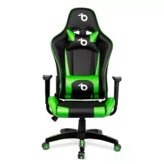 Gamer szék - derékpárnával, fejpárnával - zöld