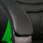 Gamer szék karfával - zöld - 71 x 53 cm / 53 x 52 cm