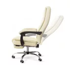 Irodai szék lábtartóval, karfával - vajszínű - 76 x 50 cm / 50 x 51 cm