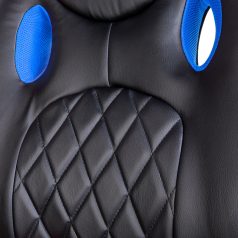   Gamer szék karfával - fekete / kék - 71 x 53 cm / 53 x 47 cm