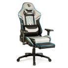 Gamer szék párnával - szürke/fekete/kék - 84 x 52 / 48 x 50 cm