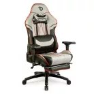 Gamer szék párnával - szürke/fekete/piros- 84 x 52 / 48 x 50 cm