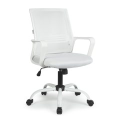   Irodai forgószék - fix karfával - fehér - 70 x 51 / 52 x 50 cm