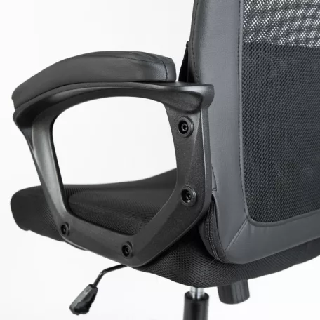 Irodai forgószék - fix karfával - fekete - 48 x 75 / 48 x 50 cm