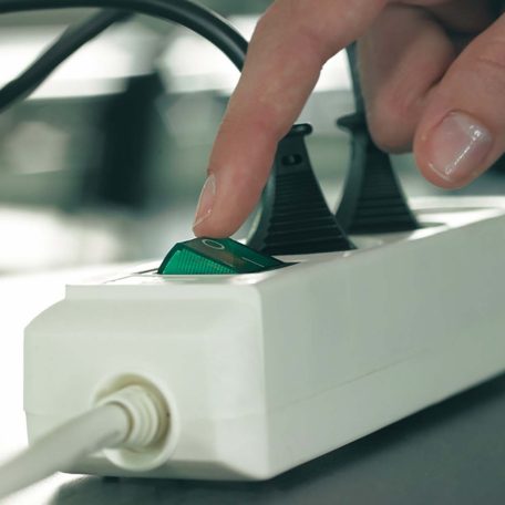 Extension socket Eco-Line 3-Aljzat 5.00 m Fehér - Védőérintkező TYPE F