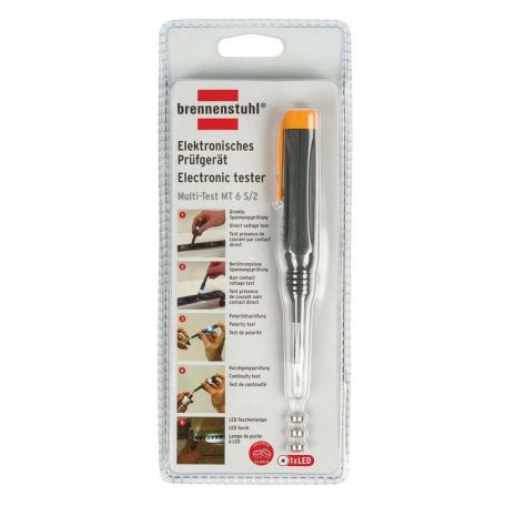 Elektronikus multiteszter MT6 S/2 / fázistesztelő LED kijelzővel (feszültségvizsgáló váltóáramú vezetékek helymeghatározására)