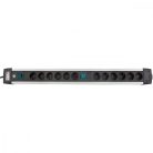 Extension socket Premium-Alu-Line 12-Aljzat 3.00 m Aluminium/Fekete - Védőérintkező TYPE F