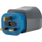 Utazási dugós készlet / utazási adapter készlet (utazási aljzat-adapter különféle tartozékokkal több mint 150 országhoz (7 db dugós betét) fekete