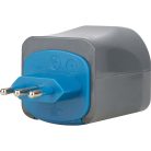 Utazási dugós készlet / utazási adapter készlet (utazási aljzat-adapter különféle tartozékokkal több mint 150 országhoz (7 db dugós betét) fekete