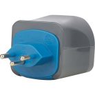 Utazási dugós készlet / utazási adapter készlet (utazási aljzat-adapter különféle tartozékokkal több mint 150 országhoz (7 db dugós betét) fekete