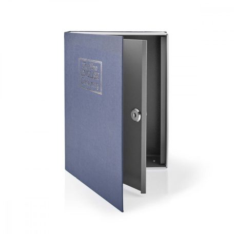 Kulcsszéf | Könyvszéf | Billentyűzár | Benti | Nagy | A belső térfogat: 2.8 l | 2 Kulccsal | Ezüst / Kék