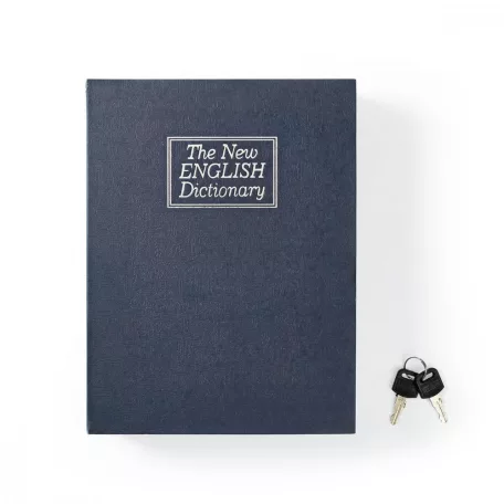 Kulcsszéf | Könyvszéf | Billentyűzár | Benti | Nagy | A belső térfogat: 2.8 l | 2 Kulccsal | Ezüst / Kék