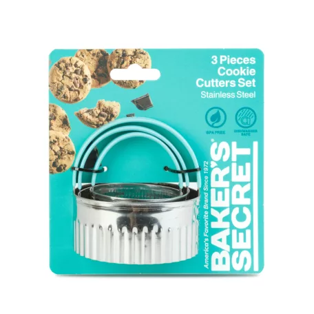Baker's Secret sütikiszúró készlet - rozsdamentes acél - 3 db / szett