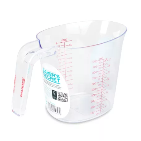 Baker's Secret mérőpohár - 1000 ml - műanyag - átlátszó