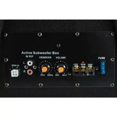   SAL BS 10/A aktív szubláda, 200 W, 250 mm hangszóró, polipropilén kónusz, 4 Ohm, 340 x 310 x 280 mm, 100 W erősítő