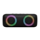 SAL BT2000 boombox, 2x10W, MP3 zenelejátszó, Bluetooth, mélysugárzó, basszus, RGB LED fényjáték, beépített akkumulátor, IPX5