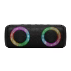   SAL BT2000 boombox, 2x10W, MP3 zenelejátszó, Bluetooth, mélysugárzó, basszus, RGB LED fényjáték, beépített akkumulátor, IPX5