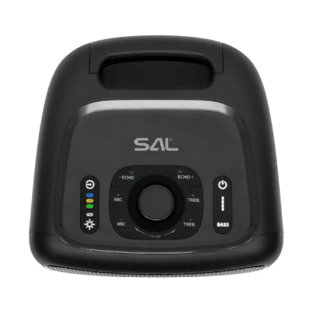 SAL BTCUBE hordozható Boombox, vezeték nélküli hangszóró, 70 watt, 3 hangszóró, Bluetooth TWS, IPX4, beépített akkumulátor