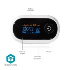SmartLife Pulzoksziméter | Bluetooth | OLED Kijelző | Auditív riasztás / Mozgásgátló interferencia / Nagy pontosságú érzékelő / Oxigéntelítettség (SpO2) / Perfúziós index / Pulzusszám | Fehér