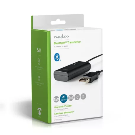 Bluetooth® adó | Csatlakozó bemenet: 1x AUX / 1x USB | SBC | Egy Eszközig | Fekete