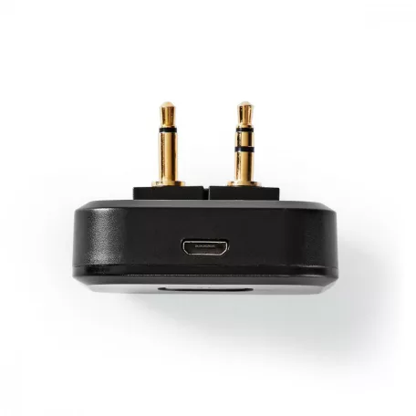Bluetooth® adó | Csatlakozó bemenet: 2x 3.5 mm Dugasz | SBC | Egy Eszközig | 5 óra | Automatikus áramtalanító funkció | Fekete