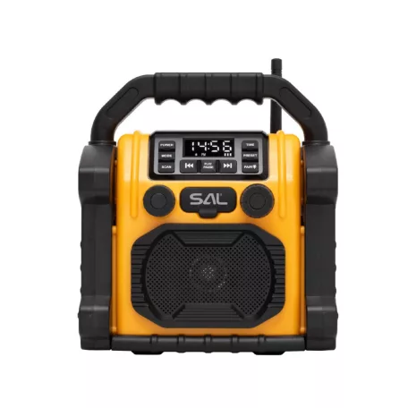 SAL BTWORKPRO munka- és szabadidő hangszóró, multimédia lejátszó, Bluetooth, LED lámpa, power bank, IP55, ütésálló