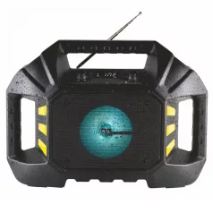   SAL BT WORK, munka- és szabadidőrádió, 25 W, vízálló, ütésálló, BT, USB, FM rádió, AUX, ~30 óra üzemidő