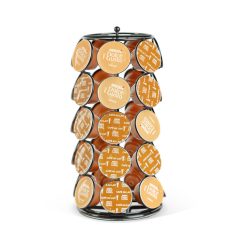   Fém kávékapszula tartó - 35 db Dolce Gusto kapszulához - 165 x 165 x 320 mm - fekete