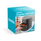 Bewello XXL Digitális forrólevegős fritőz Olaj nélküli fritőz - 220-240 V - 1450W - 5 L - érintőgombos -