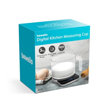 Digitális konyhai mérőkancsó - 2 x AAA - 800 ml