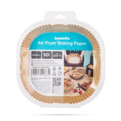   Air fryer sütőpapír - olaj nélküli sütőhöz - négyzet - 23 cm - 50 db / csomag