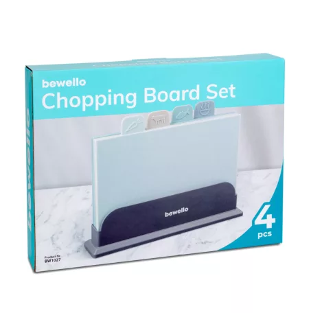 Vágódeszka készlet - műanyag - 29 x 22,3 cm - 4 db / csomag