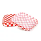 Air fryer sütőpapír - olaj nélküli sütőhöz - kockás, négyzet - 23 cm - 50 db / csomag