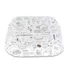 Air fryer sütőpapír - olaj nélküli sütőhöz - mintás, négyzet - 20 cm - 50 db / csomag